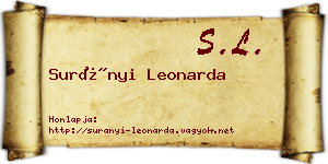 Surányi Leonarda névjegykártya